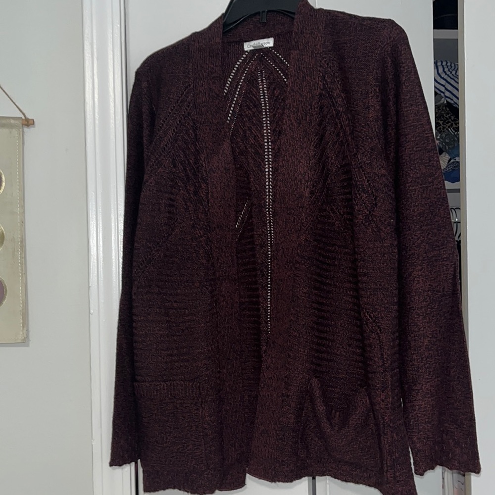 Maroon fall cardigan